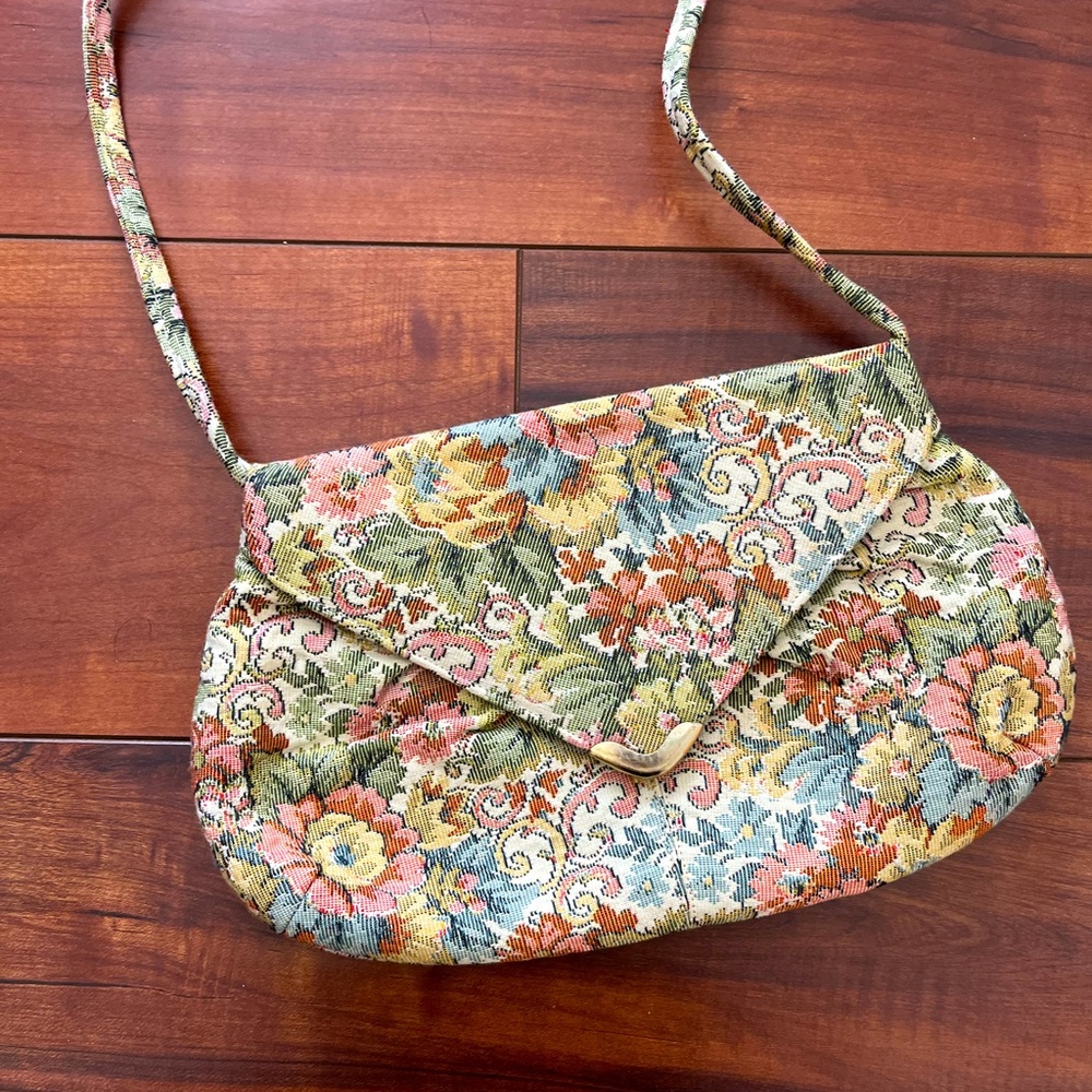 Vintage Floral Tapestry Boho Shoulder Bag
